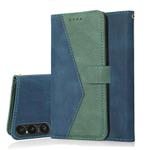 For Sony Xperia 1 VI Dual-color Stitching Leather Phone Case(Blue Green)