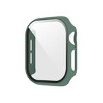 For Apple Watch Series 10 46mm Spray Glazing PC Integrated Tempered Film Watch Case(Official Green)