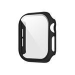 For Apple Watch Series 10 46mm Spray Glazing PC Integrated Tempered Film Watch Case(Black)