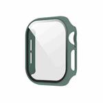 For Apple Watch Series 10 42mm Spray Glazing PC Integrated Tempered Film Watch Case(Official Green)