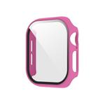 For Apple Watch Series 10 42mm Spray Glazing PC Integrated Tempered Film Watch Case(Rose Red)