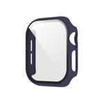 For Apple Watch Series 10 42mm Spray Glazing PC Integrated Tempered Film Watch Case(Midnight Blue)