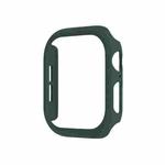 For Apple Watch Series 10 46mm Spray Glazing PC Hollow Watch Case(Dark Green)