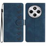 For Redmi 14C 4G Seven Butterflies Embossed Leather Phone Case(Blue)