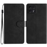 For Xiaomi 14T Seven Butterflies Embossed Leather Phone Case(Black)