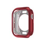 For Apple Watch Series 10 46mm Plating TPU Round Hole Hollow Watch Case(Red)