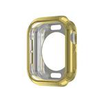 For Apple Watch Series 10 46mm Plating TPU Round Hole Hollow Watch Case(Gold)