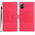 For Samsung Galaxy A07 5G Diamond Embossed Skin Feel Leather Phone Case(Red)