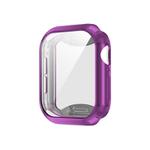 For Apple Watch Series 10 46mm Plating TPU All-Inclusive Watch Case(Purple)