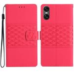 For Sony Xperia 10 VI Diamond Embossed Skin Feel Leather Phone Case(Red)