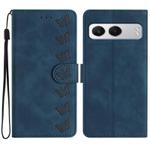 For OnePlus Nord 4 Seven Butterflies Embossed Leather Phone Case(Blue)