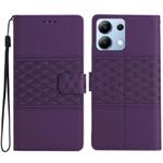 For Redmi Note 13 4G Diamond Embossed Skin Feel Leather Phone Case(Purple)