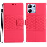 For Redmi Note 13 4G Diamond Embossed Skin Feel Leather Phone Case(Red)