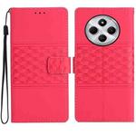 For Redmi 14C 4G Diamond Embossed Skin Feel Leather Phone Case(Red)