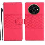 For Xiaomi Poco C61 Diamond Embossed Skin Feel Leather Phone Case(Red)