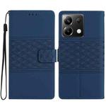 For Xiaomi Poco X6 Diamond Embossed Skin Feel Leather Phone Case(Dark Blue)