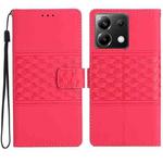 For Xiaomi Poco X6 Diamond Embossed Skin Feel Leather Phone Case(Red)