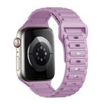 For Apple Watch SE 2023 44mm Tri-beads Loop Buckle Silicone Watch Band(Light Purple)