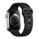 For Apple Watch Ultra 2 49mm Tri-beads Loop Buckle Silicone Watch Band(Black)