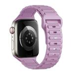 For Apple Watch Series 7 41mm Tri-beads Loop Buckle Silicone Watch Band(Light Purple)