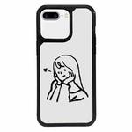 For iPhone 7 Plus / 8 Plus Exclusive Design Style PC Full Coverage Pattern Phone Case(Girl)