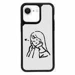 For iPhone 7 / 8 / SE 2020 2022 Exclusive Design Style PC Full Coverage Pattern Phone Case(Girl)