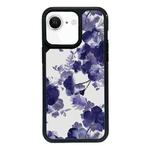 For iPhone 7 / 8 / SE 2020 2022 Exclusive Design Style PC Full Coverage Pattern Phone Case(Purple Watercolor Flowers)