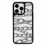 For iPhone 15 Pro Max Exclusive Design Style PC Full Coverage Pattern Phone Case(Metal Chain)