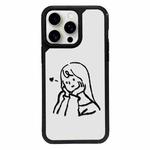 For iPhone 15 Pro Max Exclusive Design Style PC Full Coverage Pattern Phone Case(Girl)