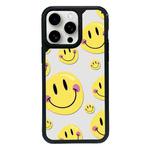 For iPhone 15 Pro Max Exclusive Design Style PC Full Coverage Pattern Phone Case(Smiley Face C)