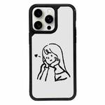 For iPhone 15 Pro Exclusive Design Style PC Full Coverage Pattern Phone Case(Girl)