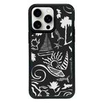 For iPhone 15 Pro Exclusive Design Style PC Full Coverage Pattern Phone Case(Island Black)