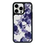 For iPhone 15 Pro Exclusive Design Style PC Full Coverage Pattern Phone Case(Purple Watercolor Flowers)