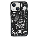 For iPhone 15 Exclusive Design Style PC Full Coverage Pattern Phone Case(Island Black)