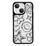 For iPhone 14 Exclusive Design Style PC Full Coverage Pattern Phone Case(Metal Smile)