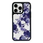 For iPhone 14 Pro Exclusive Design Style PC Full Coverage Pattern Phone Case(Purple Watercolor Flowers)