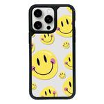 For iPhone 14 Pro Exclusive Design Style PC Full Coverage Pattern Phone Case(Smiley Face C)