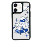 For iPhone 12 Exclusive Design Style PC Full Coverage Pattern Phone Case(Astronaut B)