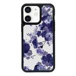 For iPhone 11 Exclusive Design Style PC Full Coverage Pattern Phone Case(Purple Watercolor Flowers)