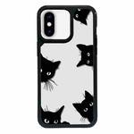 For iPhone X / XS Exclusive Design Style PC Full Coverage Pattern Phone Case(Black Cat)