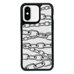 For iPhone X / XS Exclusive Design Style PC Full Coverage Pattern Phone Case(Metal Chain)