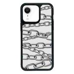 For iPhone XR Exclusive Design Style PC Full Coverage Pattern Phone Case(Metal Chain)