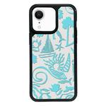 For iPhone XR Exclusive Design Style PC Full Coverage Pattern Phone Case(Island Blue)