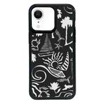 For iPhone XR Exclusive Design Style PC Full Coverage Pattern Phone Case(Island Black)