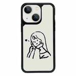 For iPhone 13 mini Exclusive Design Style PC Full Coverage Pattern Phone Case(Girl)