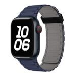 For Apple Watch SE 2023 44mm Tri-beads Magnetic Hoop Silicone Watch Band(Indigo Grey)