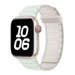 For Apple Watch SE 2023 40mm Tri-beads Magnetic Hoop Silicone Watch Band(Light Mint Starlight)