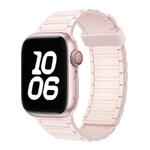 For Apple Watch SE 2023 40mm Tri-beads Magnetic Hoop Silicone Watch Band(Bright Pink)