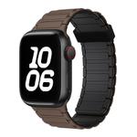 For Apple Watch Ultra 2 49mm Tri-beads Magnetic Hoop Silicone Watch Band(Chocolate Black)