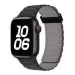 For Apple Watch SE 2022 40mm Tri-beads Magnetic Hoop Silicone Watch Band(Black Grey)